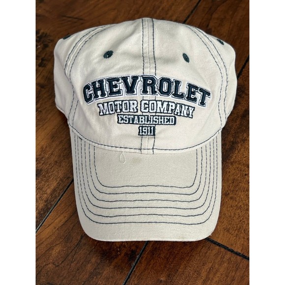 Chevrolet Motor Company Established 1911 Hat Cap Beige Ralph White - Picture 1 of 8